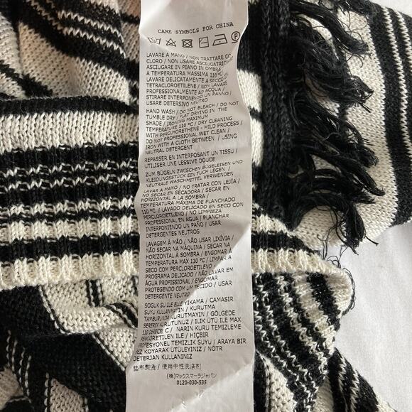 Weekend Max‎ Mara Black White Striped Crew Neck Sweater Est. Size L Old Money - Picture 5 of 14